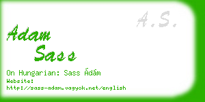 adam sass business card