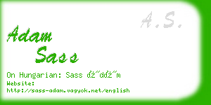 adam sass business card